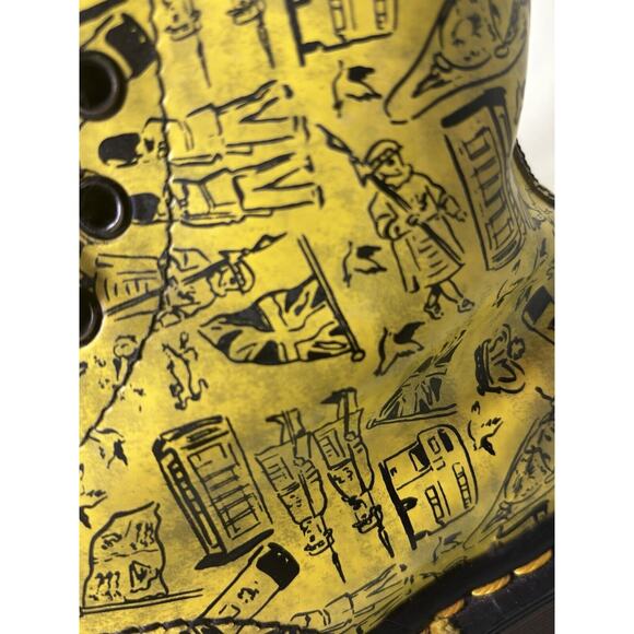 DOC DR. MARTENS YELLOW LONDON ICONS BOOTS SIZE 3 US 5 EU 36 RARE VINTAGE 1996 - Picture 8 of 12
